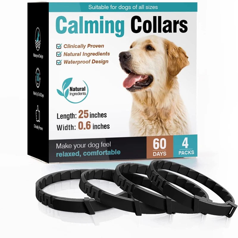 Coleira Calmante para Pets – Reduz Ansiedade por Até 30 Dias (Kit 3 ou 4 Unidades)
