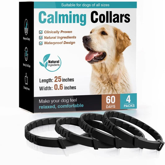 Coleira Calmante para Pets – Reduz Ansiedade por Até 30 Dias (Kit 3 ou 4 Unidades)