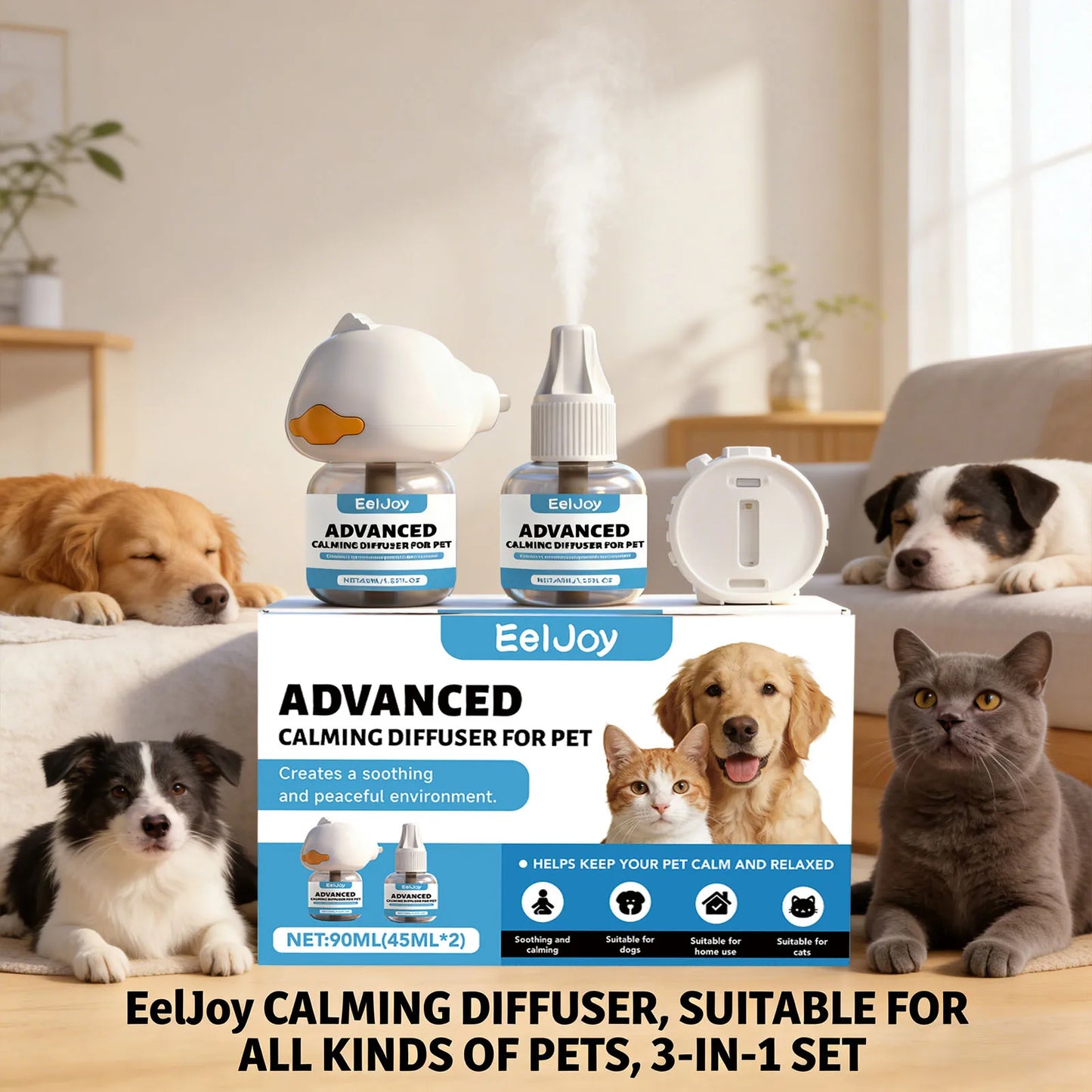 Difusor Calmante para Pets com Feromônios – Reduz Ansiedade e Estresse