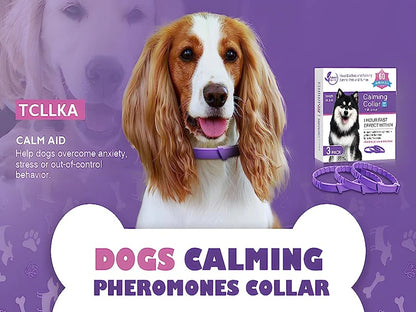 Coleira Calmante para Pets – Reduz Ansiedade por Até 30 Dias (Kit 3 ou 4 Unidades)