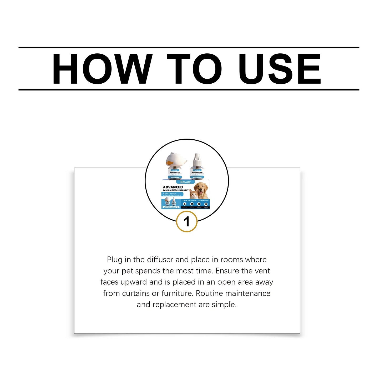 Difusor Calmante para Pets com Feromônios – Reduz Ansiedade e Estresse